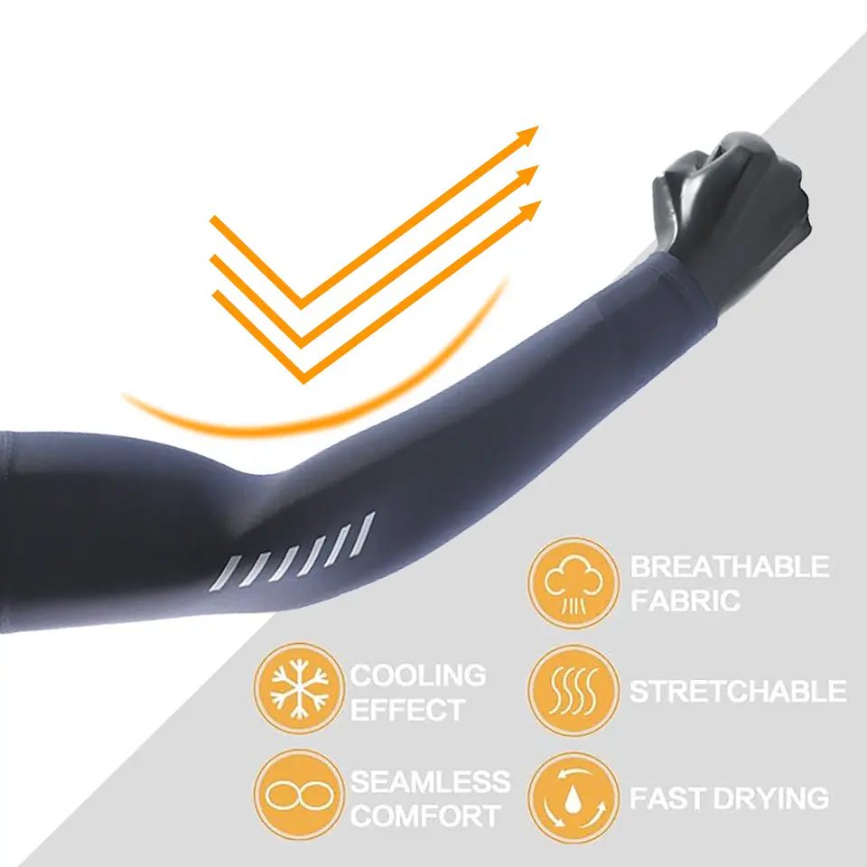 Mangas de Braço Ice Silk com Proteção UV | Frescas e Finas para Condução e Ciclismo 4