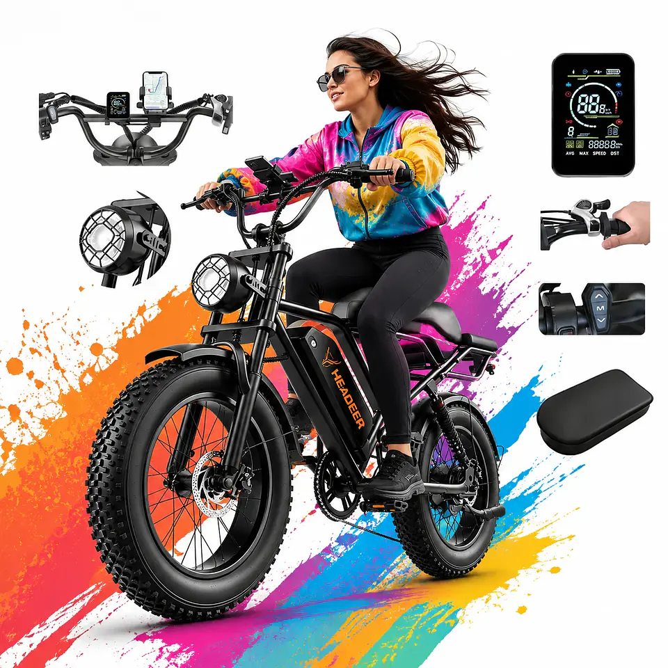 Bicicleta Elétrica BK20 | 250W, 80 km de Autonomia e Pneus 20
