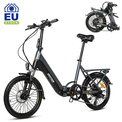 Bicicleta Elétrica Varstrom Kangaroo | 20" Dobrável com 120 km de Autonomia e Bateria Integrada