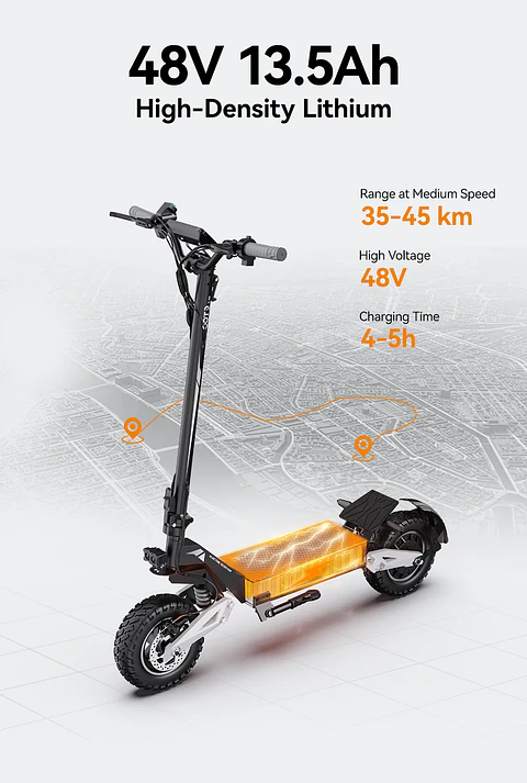 Trotinete Elétrica OOTD T10 | 900W Pico, 45 km/h e 60 km de Autonomia