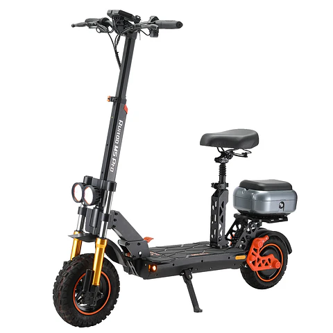 Trotinete Elétrica 1200W | 80 km de Autonomia, Assento e Travões Hidráulicos