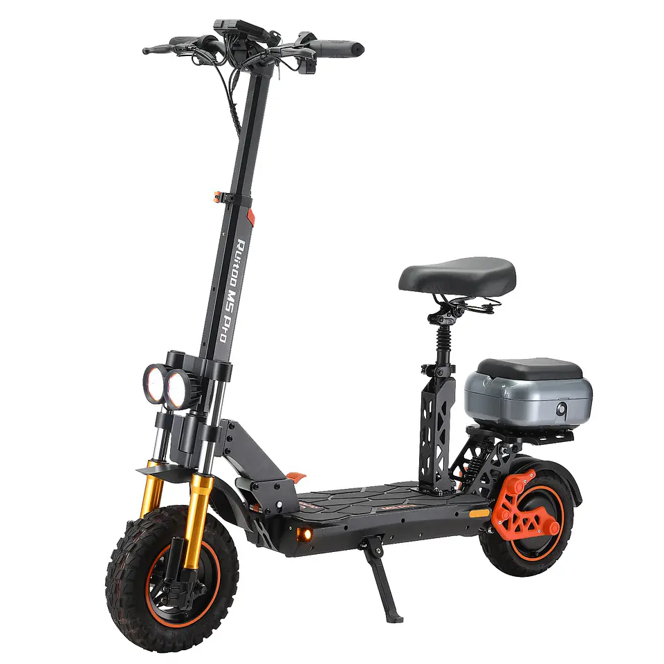 Trotinete Elétrica 1200W | 80 km de Autonomia, Assento e Travões Hidráulicos 1