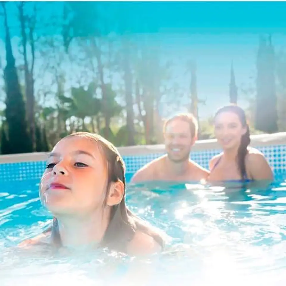 Intex - Piscina Desmontável, Cinza, D366 x 76 cm, Capacidade para 6.503 litros, Estrutura Metálica, Ideal para 5 Pessoas, Montagem em 30 Minutos, Conexões para Depuradora Ø32 mm (5... 6