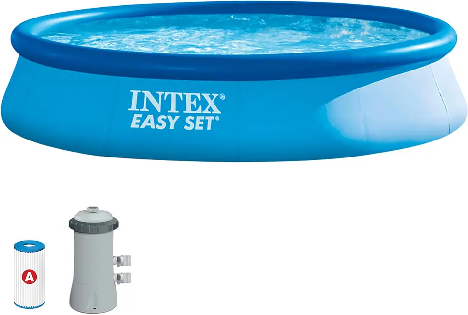 Intex 55237 - Piscina Insuflável, Ø244x61 cm, 1.942 litros, Piscina Redonda, com Depuradora a Cartucho, 1.250 litros/Hora, Filtro Cartucho Tipo H, para 2 Pessoas 4
