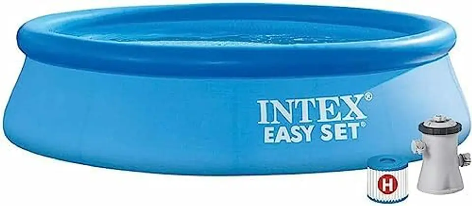 Intex 55237 - Piscina Insuflável, Ø244x61 cm, 1.942 litros, Piscina Redonda, com Depuradora a Cartucho, 1.250 litros/Hora, Filtro Cartucho Tipo H, para 2 Pessoas 8