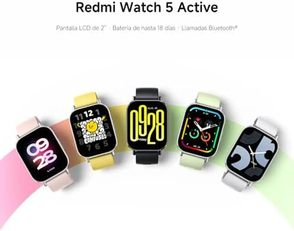 XIAOMI Redmi Watch 5 Active, Chamadas Bluetooth, Ecrã LCD de 2 Polegadas, Monitor de Frequência Cardíaca, 140 Modos Desportivos, até 18 dias de Autonomia, Preto 15