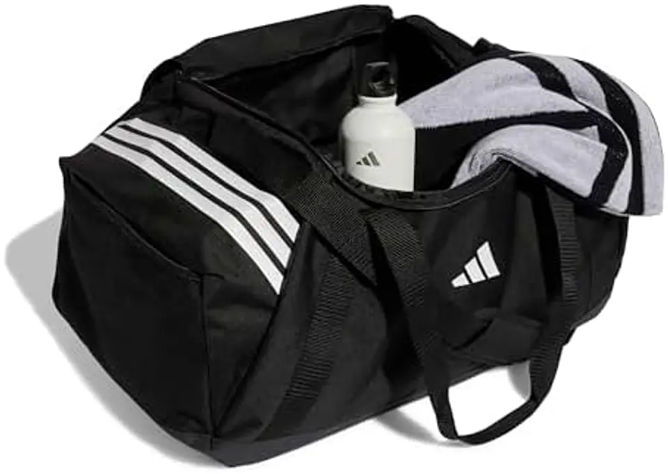 Saco Tiro Duffle adidas Unissexo para Adultos, Saco de Viagem Grande (Duffel), Preto/Branco, Tamanho Único 8