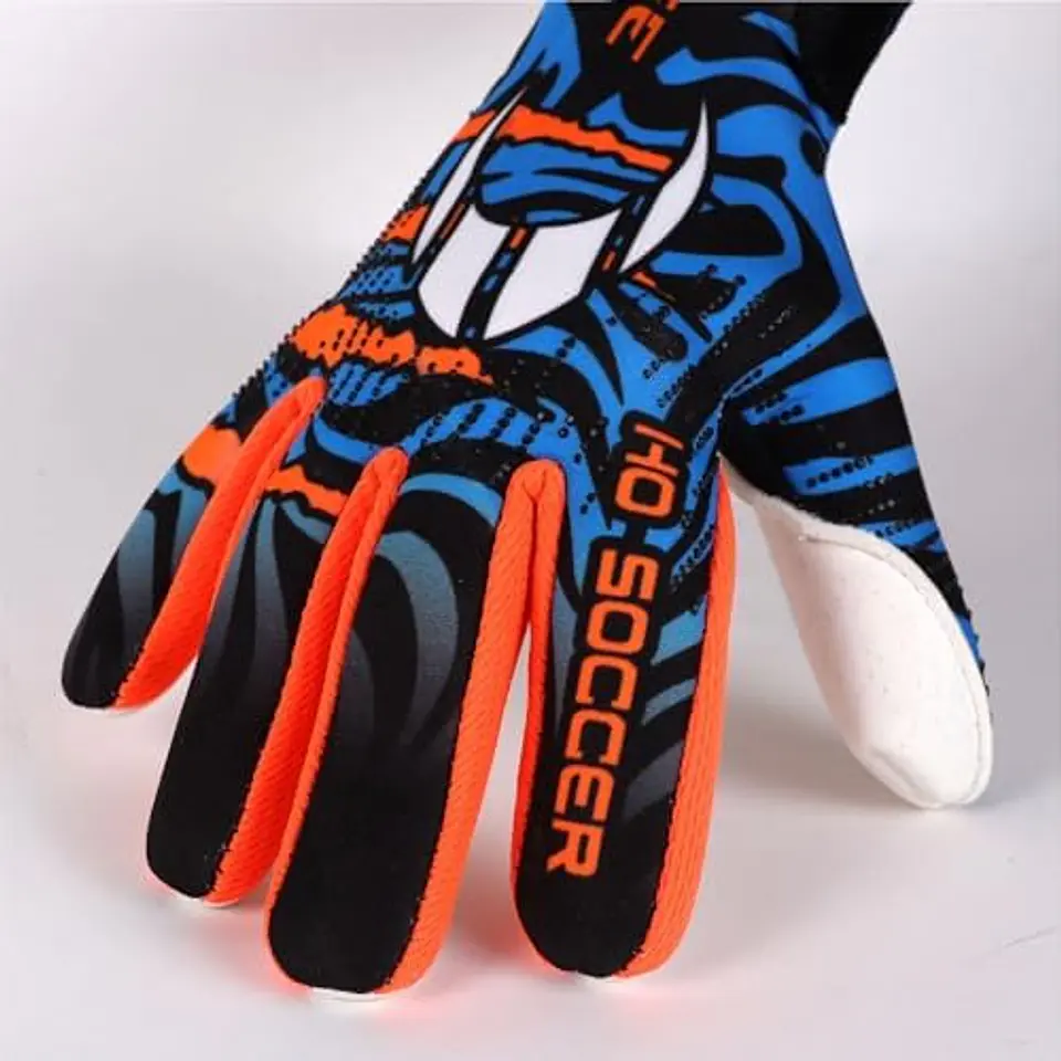 Ho Soccer Rage Plus Hazard V2 Luvas de Guarda-Redes, Unissexo, Azul/Laranja 6