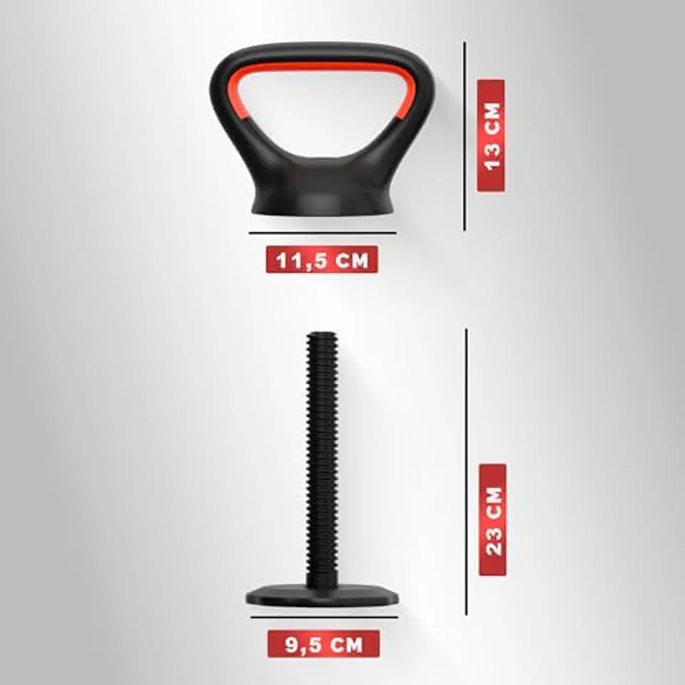 JUPPLIES Conjunto de Halteres Ajustáveis 2 em 1 | 10kg 20kg 35kg - Kit de Pesos com Barra Reta Ajustável e Antideslizante - Pesos e Discos de Halter com Revestimento e Pegada Antid... 11