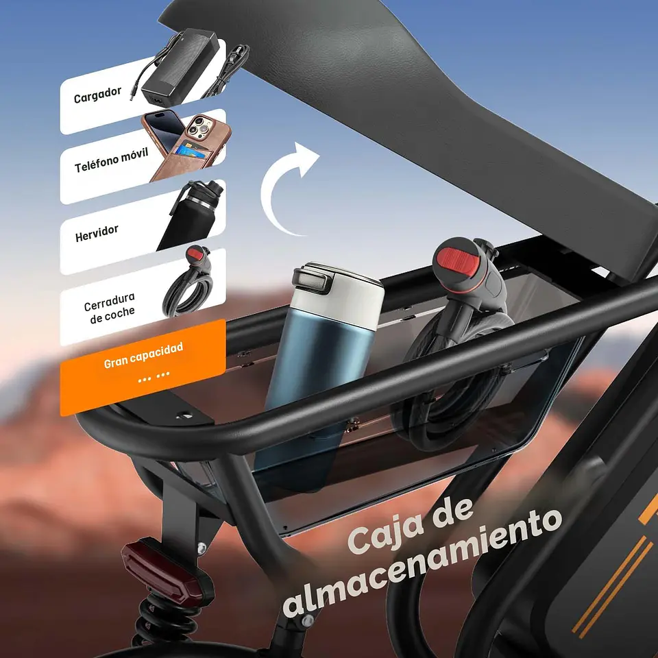 URLIFE Bicicleta Elétrica de 16" x 3,0, Bateria Extraível de 48 V e 13 Ah, Motor Sem Escovas de 250 W, Autonomia de 100 km, Bicicleta Elétrica com Dupla Suspensão, E-Bike para... 4