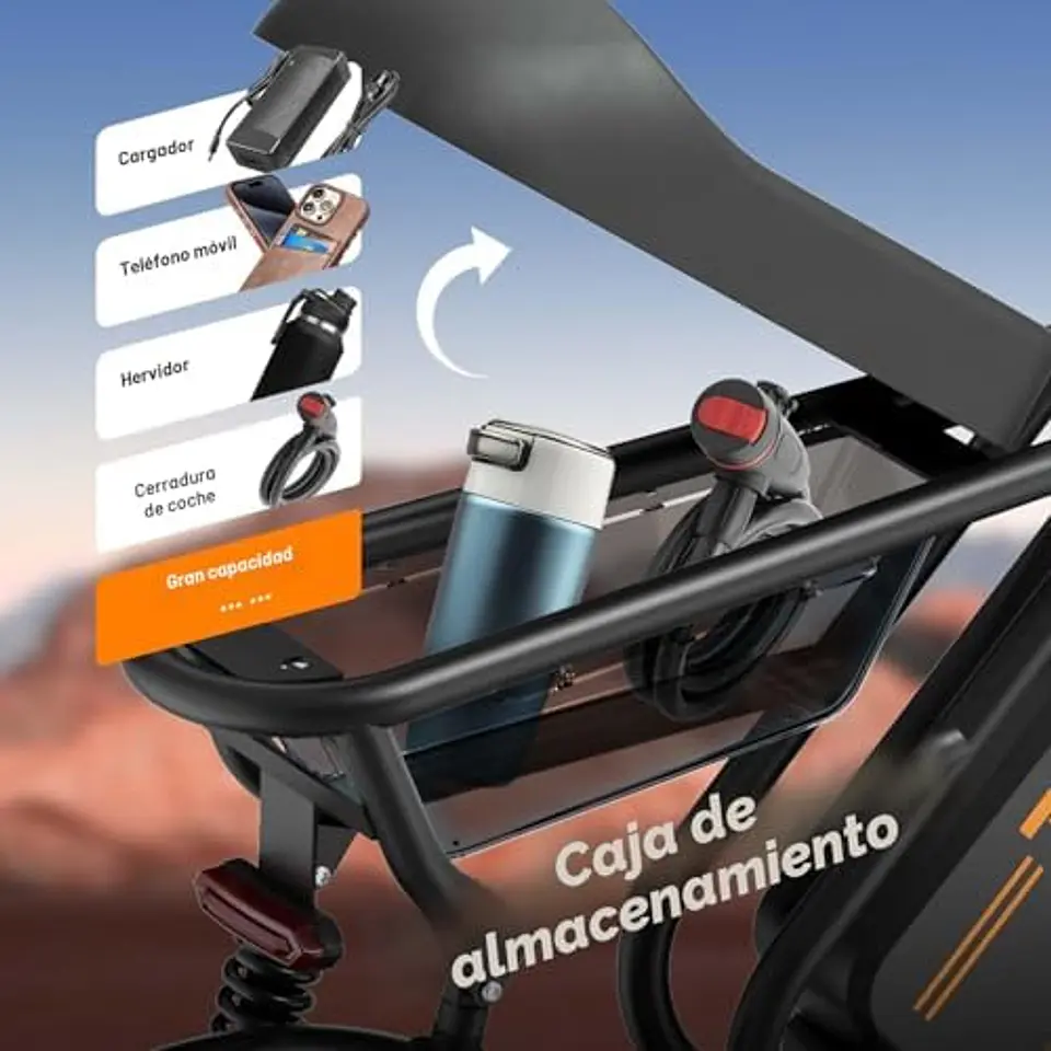 URLIFE Bicicleta Elétrica de 16" x 3,0, Bateria Extraível de 48 V e 13 Ah, Motor Sem Escovas de 250 W, Autonomia de 100 km, Bicicleta Elétrica com Dupla Suspensão, E-Bike para... 11