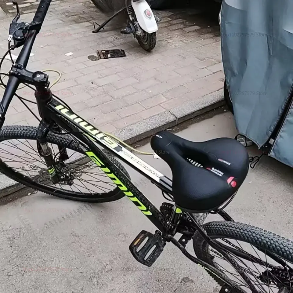 Banco de bicicleta com função de absorção de impactos, almofada ergonómica e confortável, ideal para ciclismo diário e viagens 4