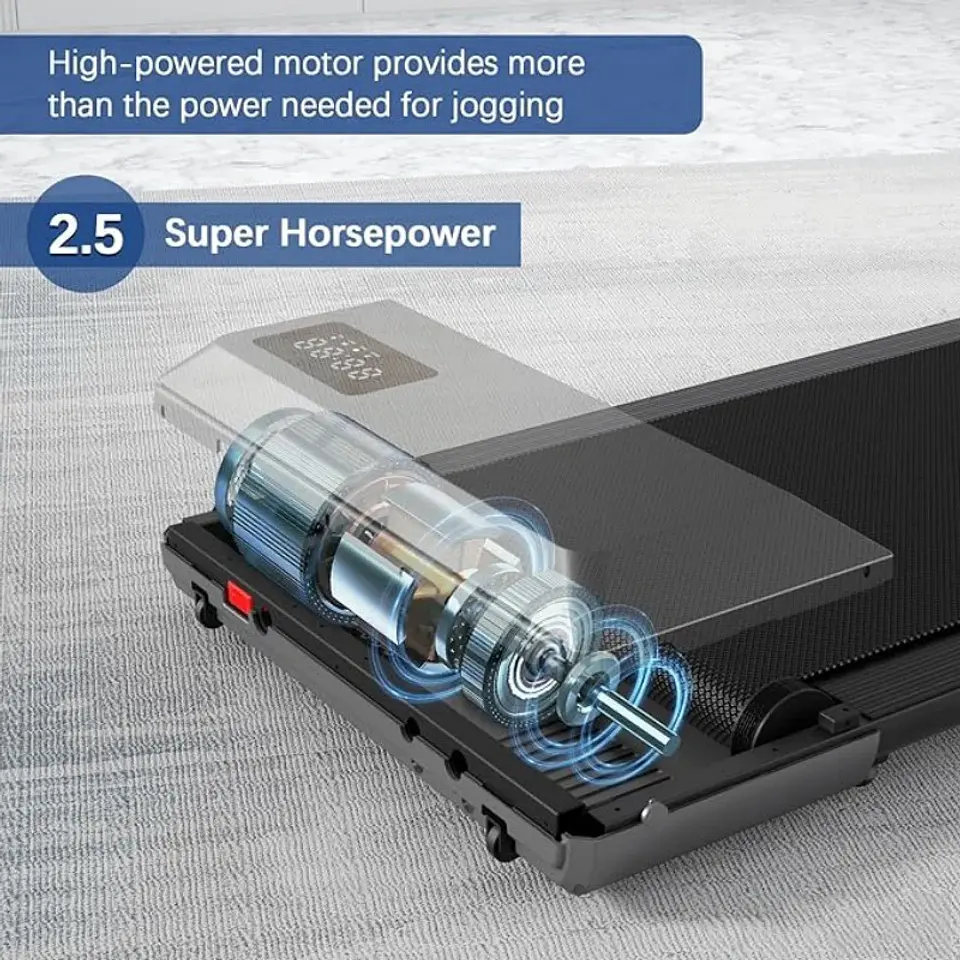 Esteira 2 em 1 com Motor 2.5 HP | Dobrável para Caminhada e Corrida 5