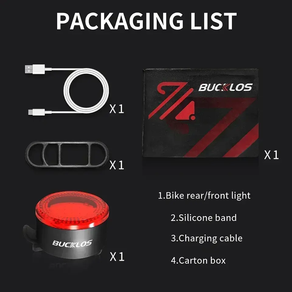 Conjunto de Luzes BUCKLOS COB | 500 Lúmens Recarregáveis para Bicicleta 6