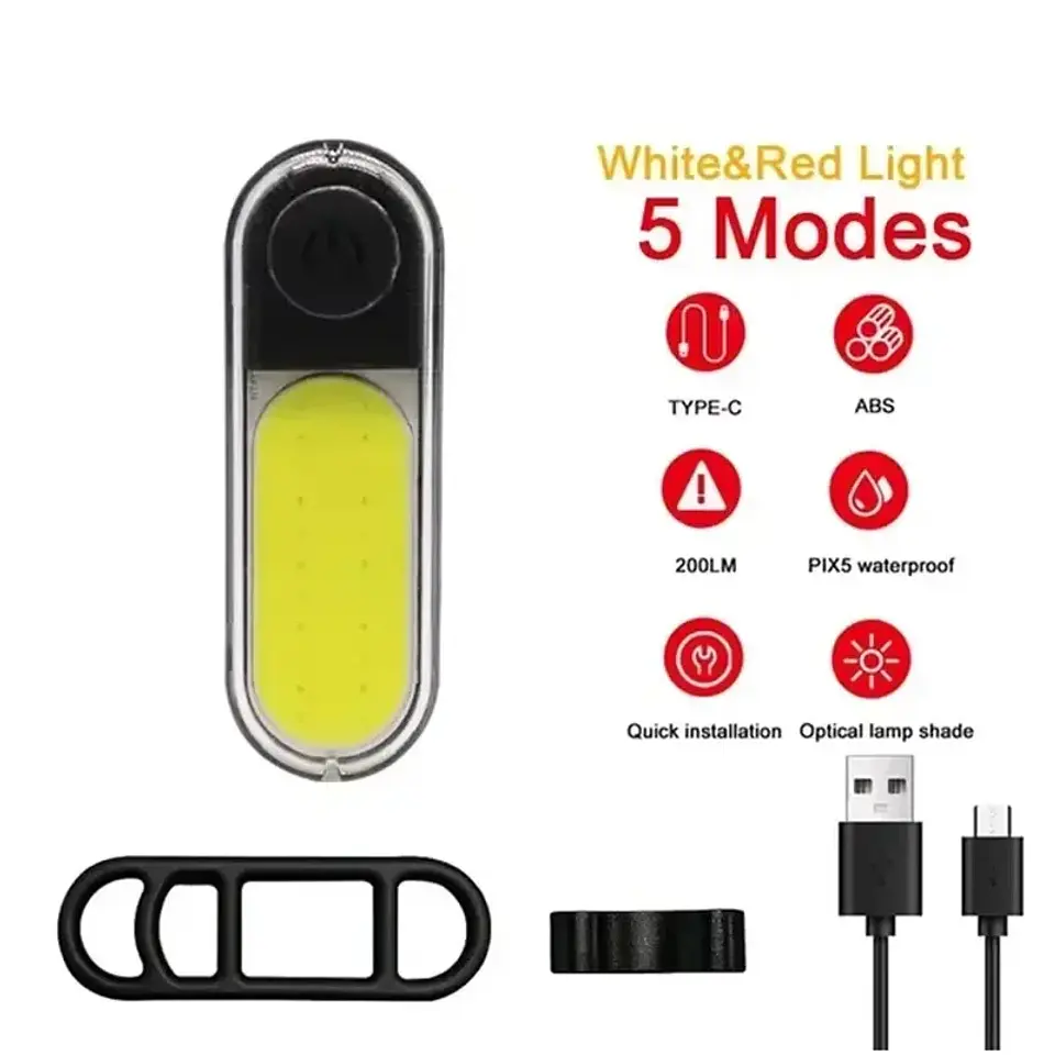 Conjunto de Luzes BUCKLOS COB | 500 Lúmens Recarregáveis para Bicicleta 11