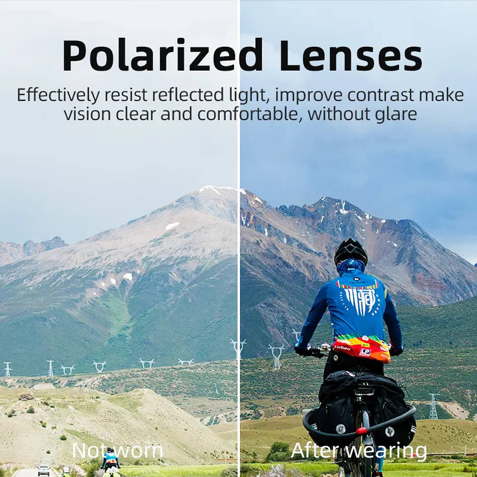 Óculos de Ciclismo ROCKBROS Polarizados UV400 | Leves e com Armação TR-90 4