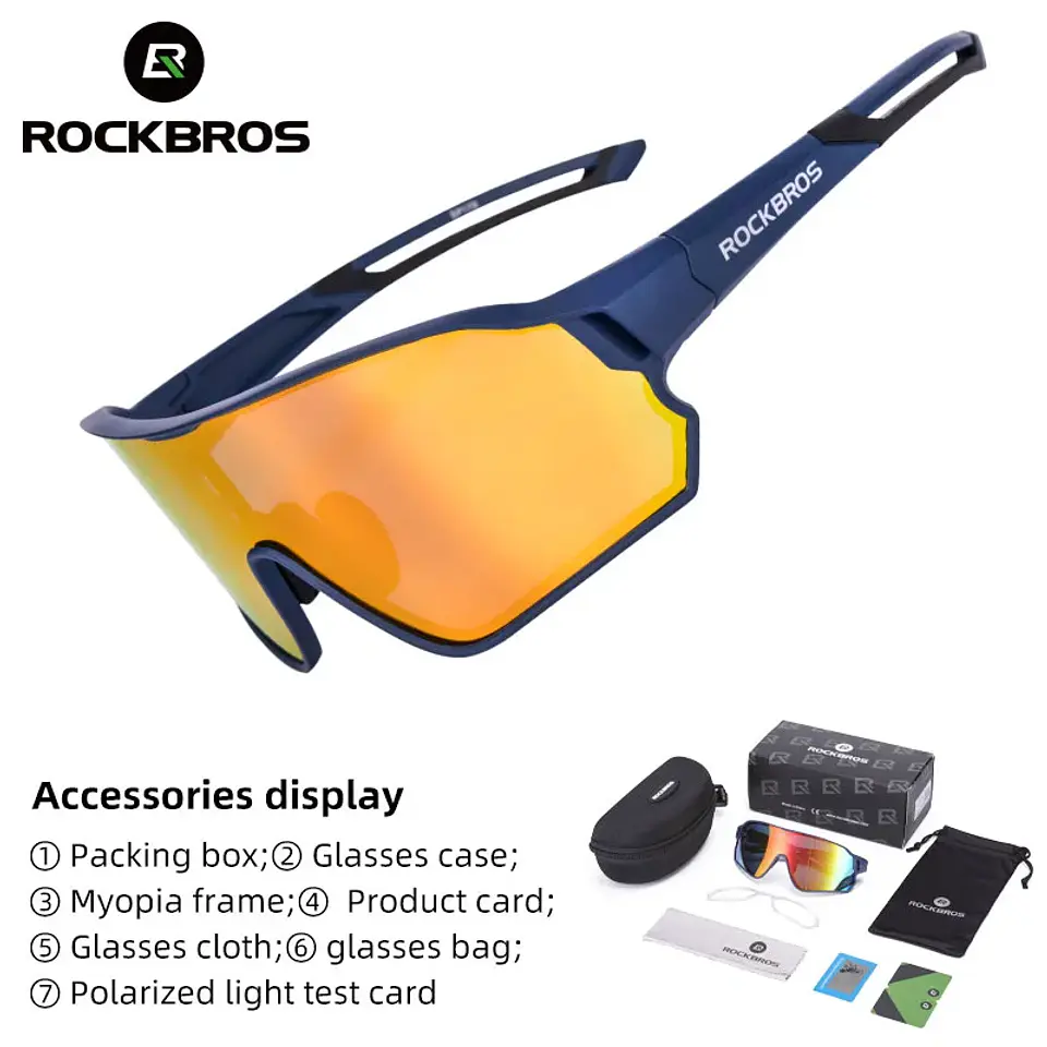 Óculos de Ciclismo ROCKBROS Polarizados UV400 | Leves e com Armação TR-90 6
