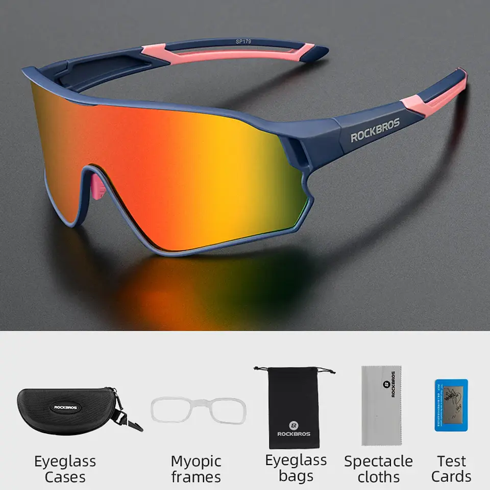 Óculos de Ciclismo ROCKBROS Polarizados UV400 | Leves e com Armação TR-90 7
