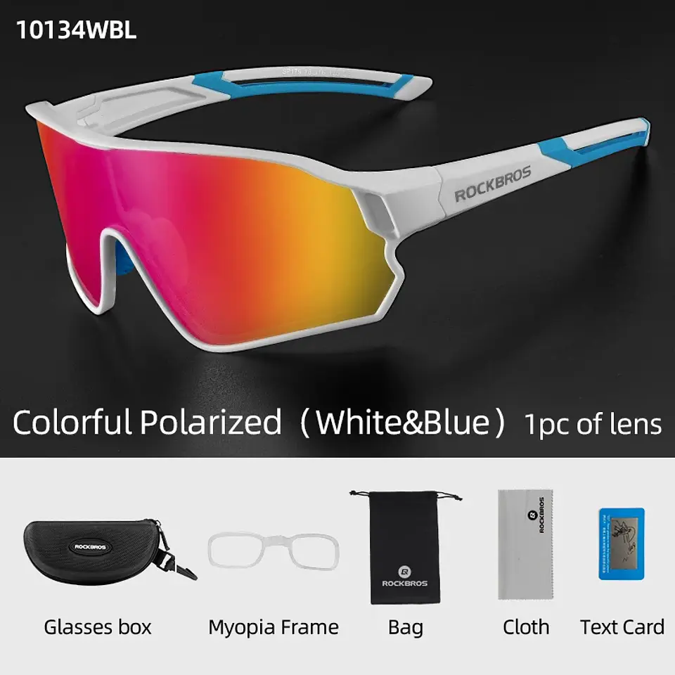 Óculos de Ciclismo ROCKBROS Polarizados UV400 | Leves e com Armação TR-90 9