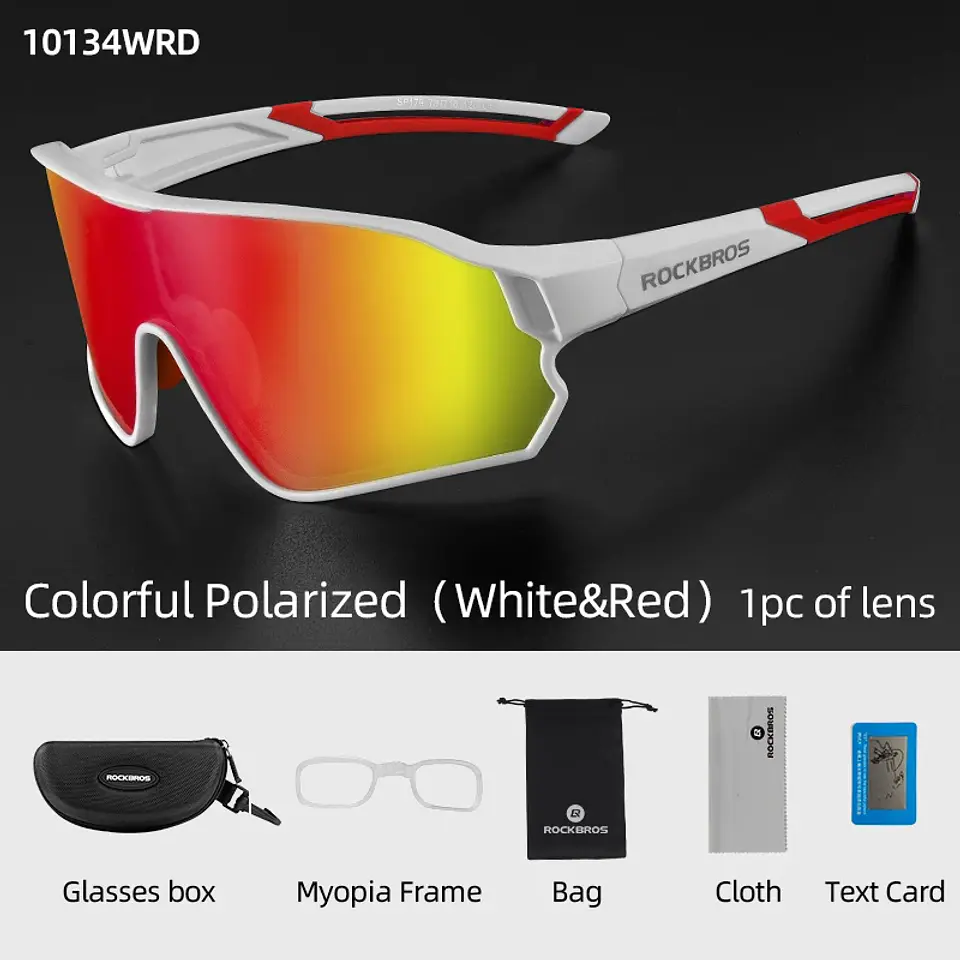 Óculos de Ciclismo ROCKBROS Polarizados UV400 | Leves e com Armação TR-90 10