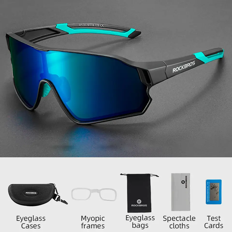 Óculos de Ciclismo ROCKBROS Polarizados UV400 | Leves e com Armação TR-90 13