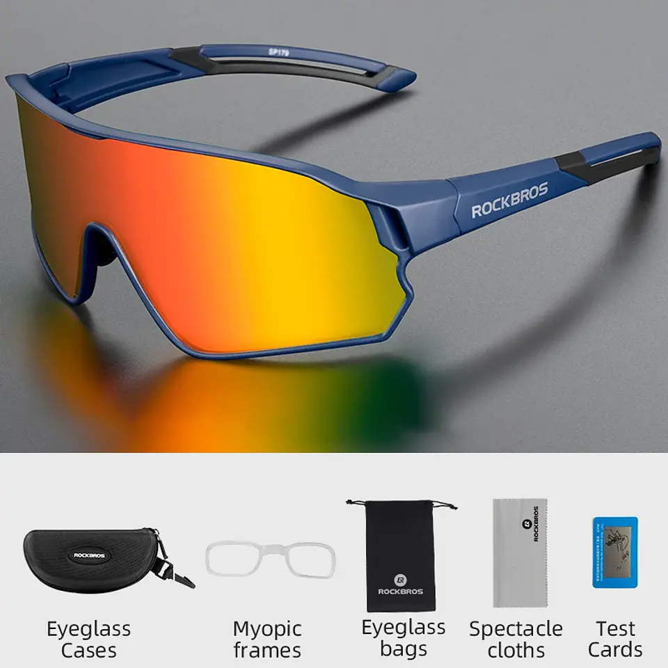 Óculos de Ciclismo ROCKBROS Polarizados UV400 | Leves e com Armação TR-90 14