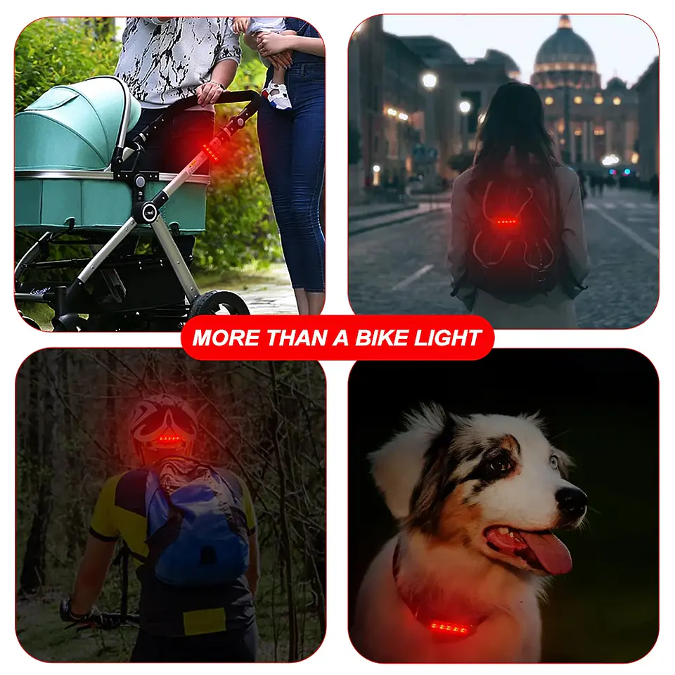 Luz Traseira Recarregável USB | Ultra Brilhante para Ciclismo Noturno  5