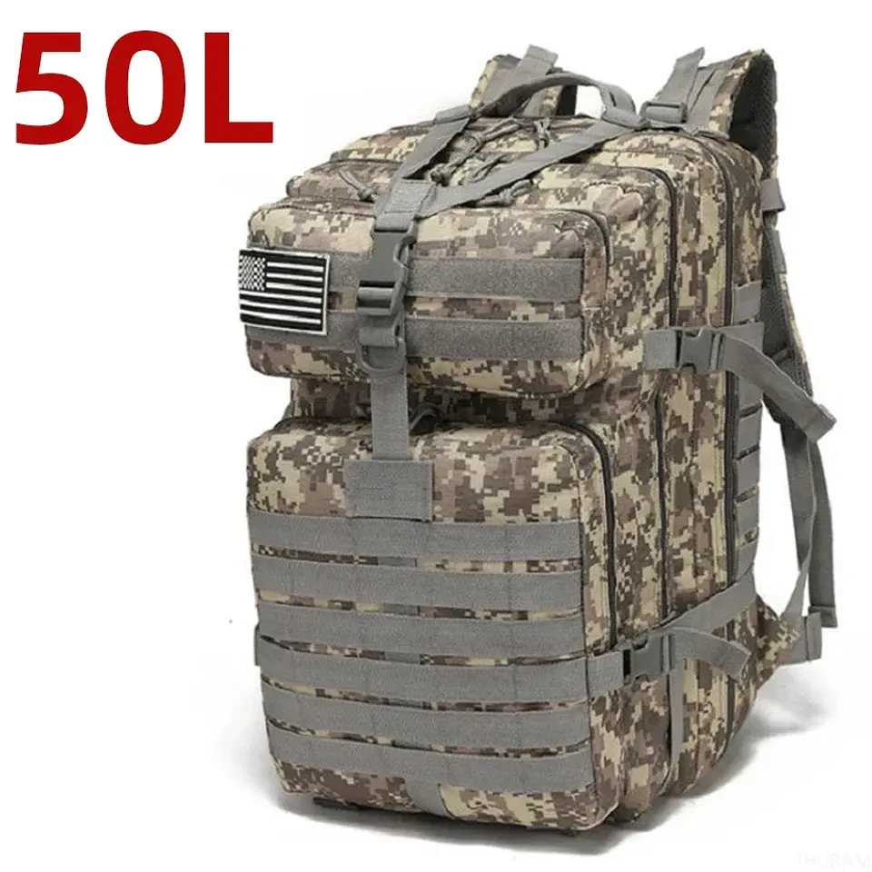 Mochila Tática 1000D Nylon 25L/50L | Impermeável para Campismo e Caça 5