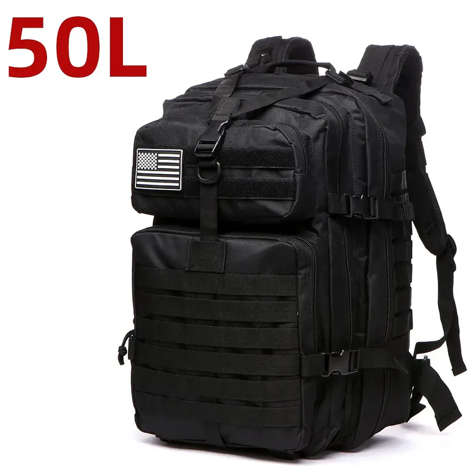 Mochila Tática 1000D Nylon 25L/50L | Impermeável para Campismo e Caça 10