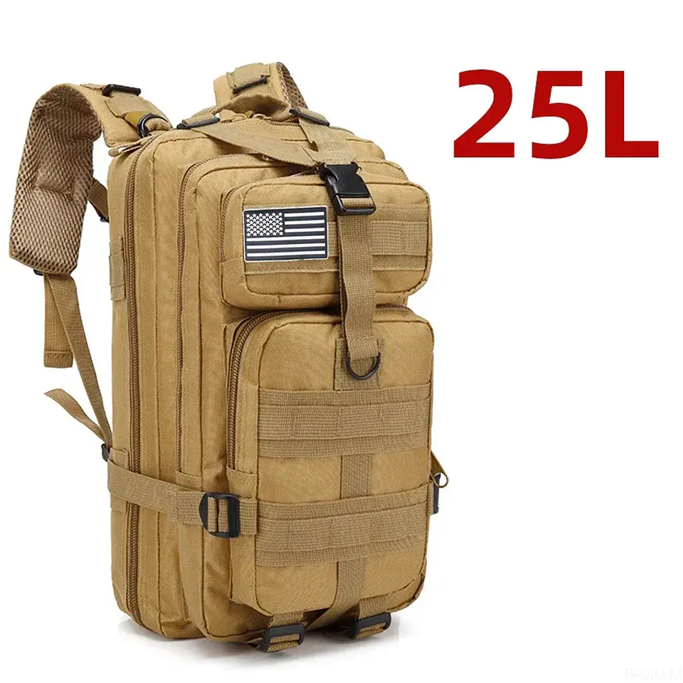 Mochila Tática 1000D Nylon 25L/50L | Impermeável para Campismo e Caça 13