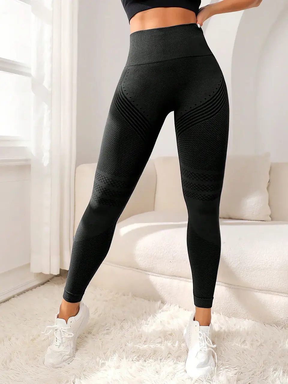 Calças de Fitness com Efeito Levanta Bumbum | Cintura Alta e Elásticas para Yoga e Corrida 3