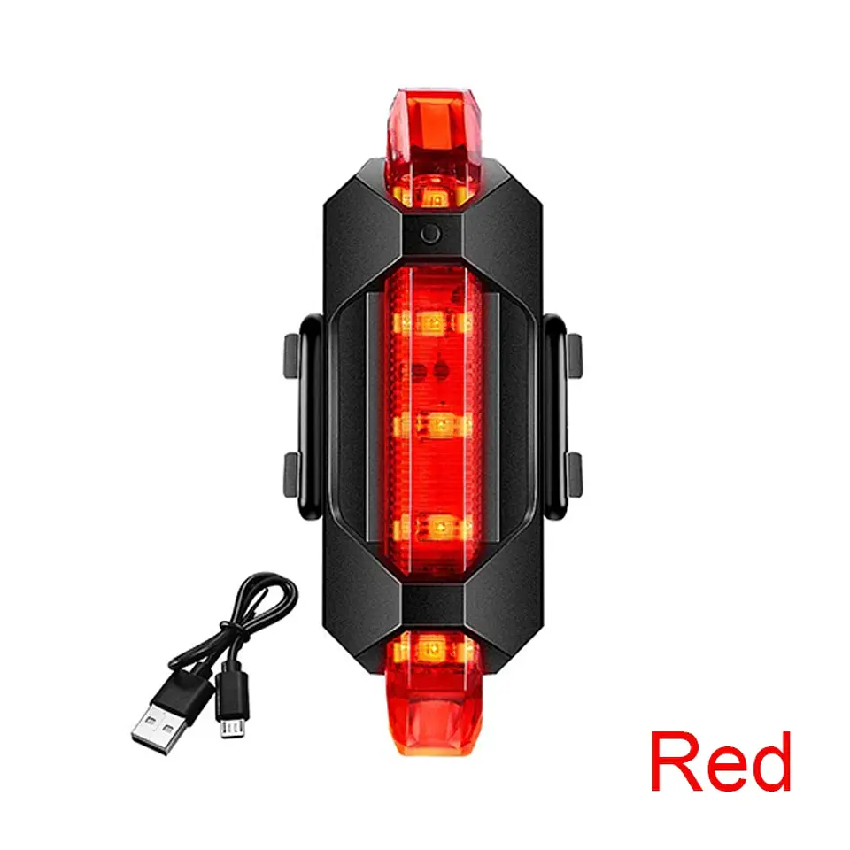 Conjunto de Luzes USB Recarregável | 3 Modos para Bicicleta  8
