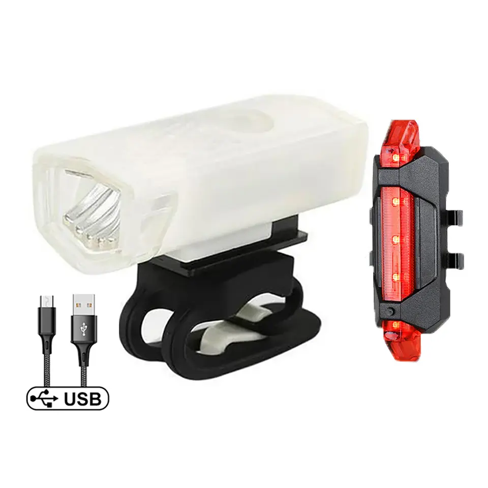 Conjunto de Luzes USB Recarregável | 3 Modos para Bicicleta  10