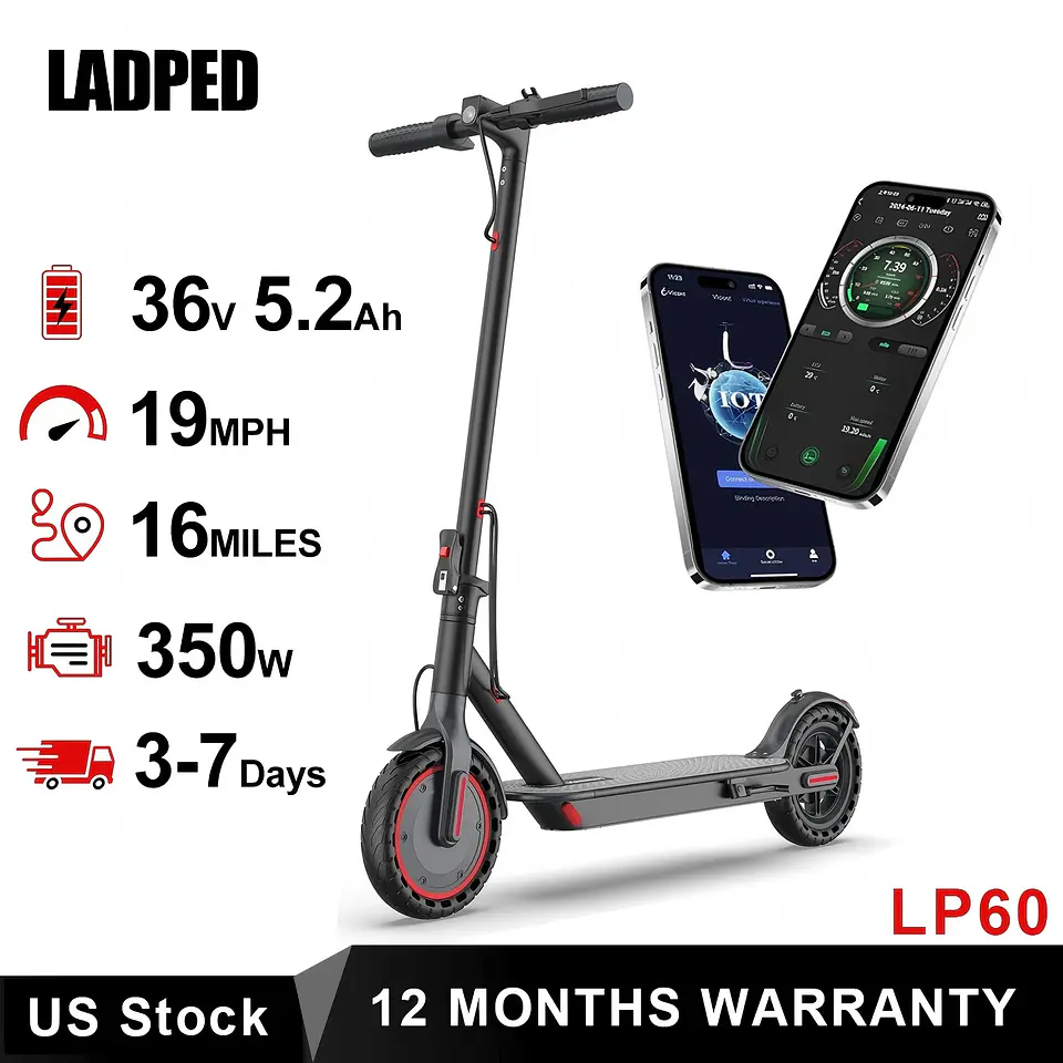 Trotinete Elétrica AOVOPRO LP60 | 350W, 30 km/h e Design Dobrável 7