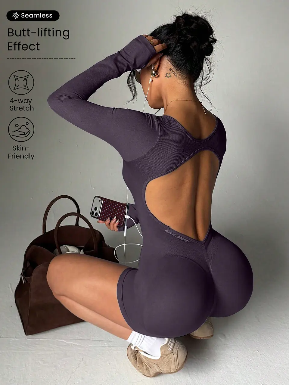 Macacão Bodycon Slayform com Design Cruzado nas Costas | Elegante e Desportivo 14