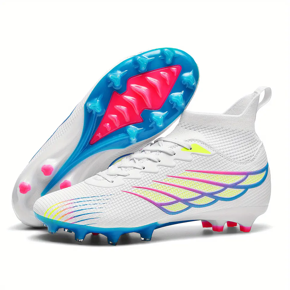 Botas de Futebol Masculinas de Alta Qualidade com Cabedal Sem Costura, Novos Tênis para Gramado Externo, Antiderrapantes, Resistentes ao Desgaste, Oferecem Super Aderência, Protege... 3