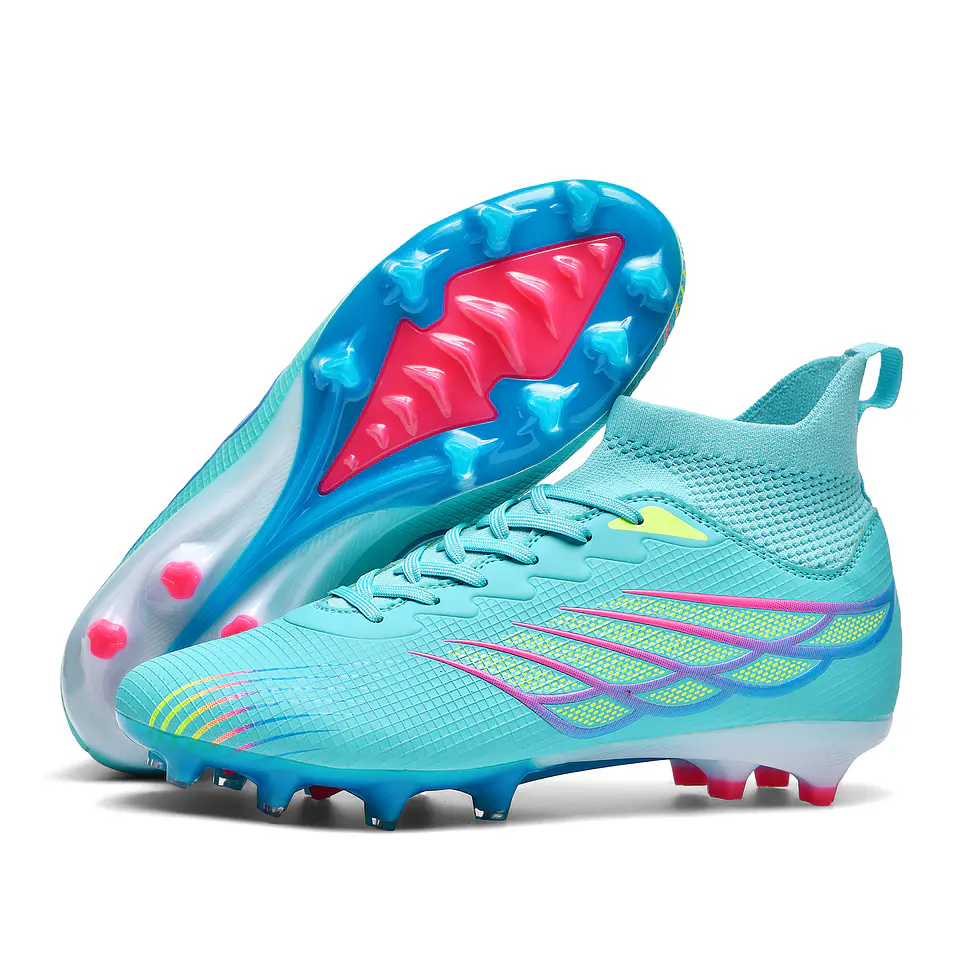 Botas de Futebol Masculinas de Alta Qualidade com Cabedal Sem Costura, Novos Tênis para Gramado Externo, Antiderrapantes, Resistentes ao Desgaste, Oferecem Super Aderência, Protege... 4
