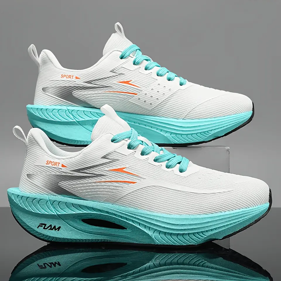 Ténis de Corrida Acolchoados para Homem e Mulher, Sola Grossa Leve, Flexíveis e Elásticos, Design Desportivo, Ajuste Contornado. Adequados para Uso Diário Casual, Treino de Fitness... 8