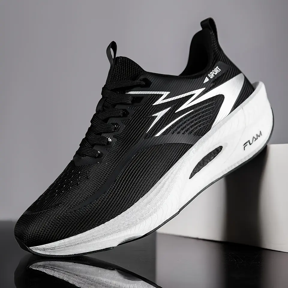 Ténis de Corrida Acolchoados para Homem e Mulher, Sola Grossa Leve, Flexíveis e Elásticos, Design Desportivo, Ajuste Contornado. Adequados para Uso Diário Casual, Treino de Fitness... 13