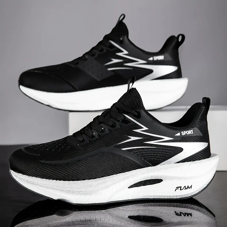 Ténis de Corrida Acolchoados para Homem e Mulher, Sola Grossa Leve, Flexíveis e Elásticos, Design Desportivo, Ajuste Contornado. Adequados para Uso Diário Casual, Treino de Fitness... 14
