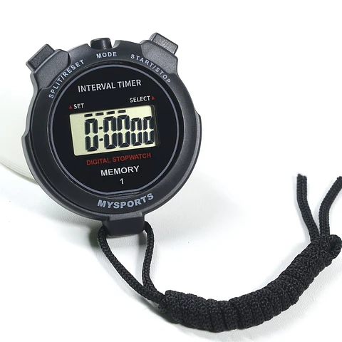 Cronômetro Esportivo de Fitness, Temporizador Eletrônico para Corrida, com Display Claro e Cordão, Ideal para Treino de Corrida e Atletismo