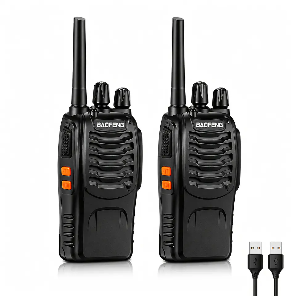 Walkie-Talkies Recarregáveis Loyyz | 3-5km de Alcance com Auriculares 2