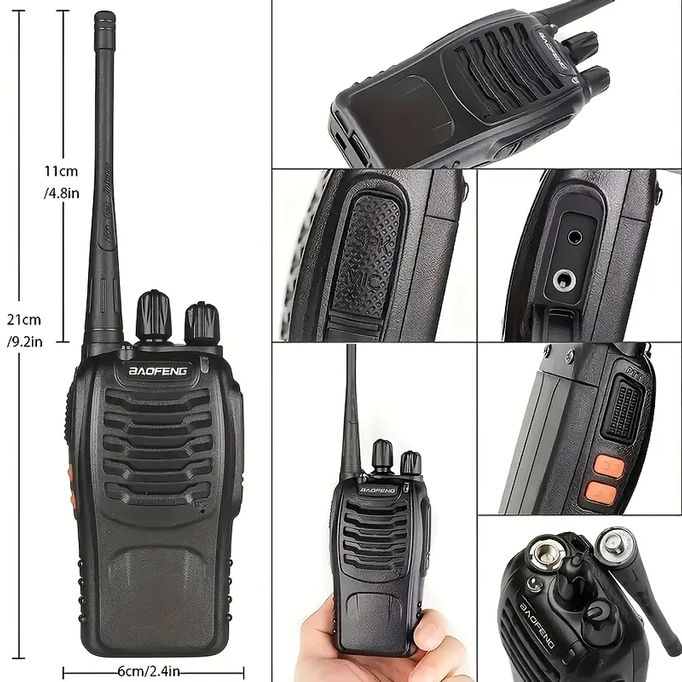 Walkie-Talkies Recarregáveis Loyyz | 3-5km de Alcance com Auriculares 3