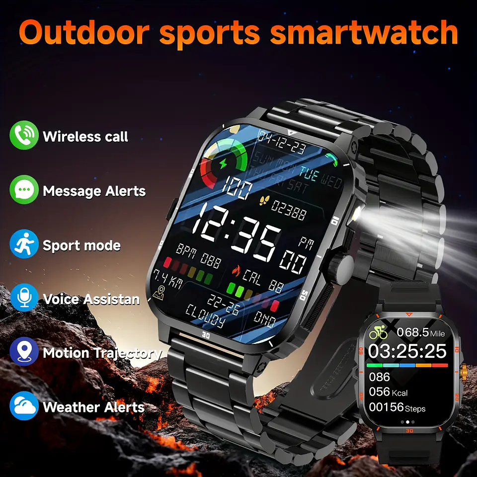 Smartwatch SIMSONLAB 5.11cm | Chamadas e Alertas com Mostradores Intercambiáveis 5