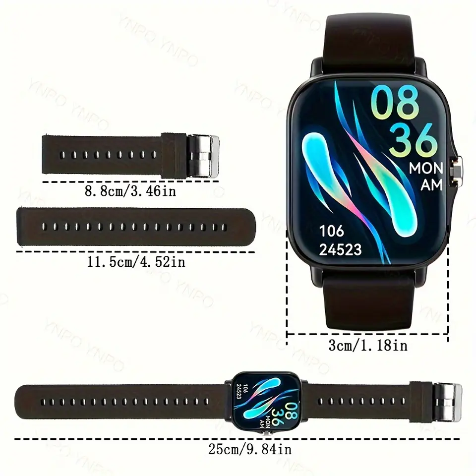 Smartwatch Ultrafino sem Bordas | Chamadas, Câmara Remota e Design Clássico 11