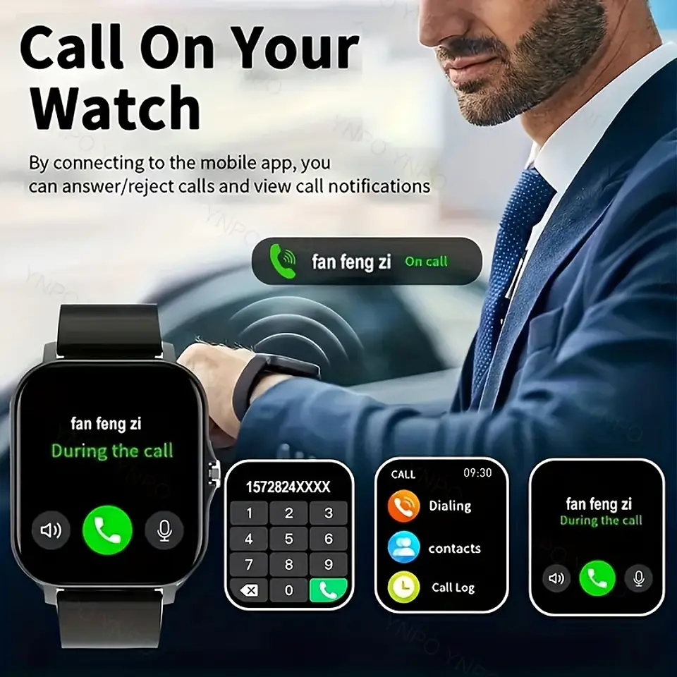 Smartwatch Ultrafino sem Bordas | Chamadas, Câmara Remota e Design Clássico 13