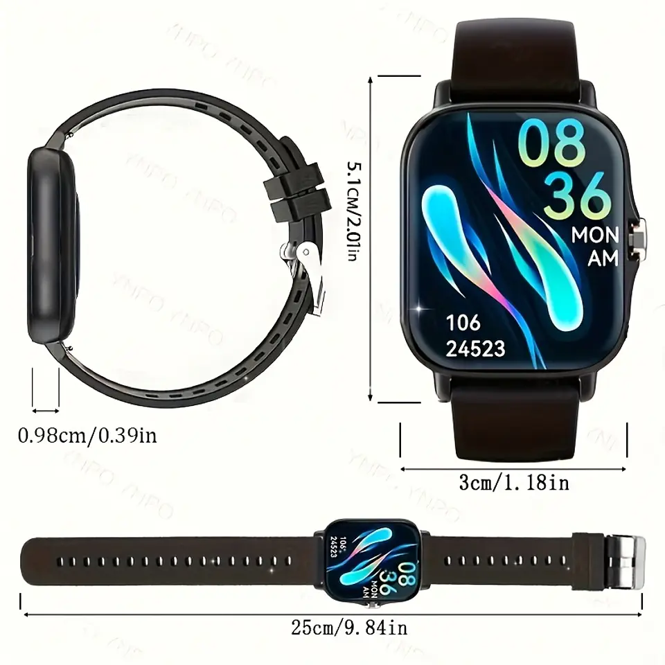 Smartwatch Ultrafino sem Bordas | Chamadas, Câmara Remota e Design Clássico 17