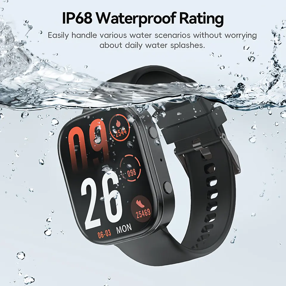 Smartwatch 2026 para Homem/Mulher, Ecrã Amoled HD de 4,78 cm, com Chamada e Resposta Sem Fios, Monitor de Atividade, Mostradores de Relógio, Passos, Calorias, IP68 5