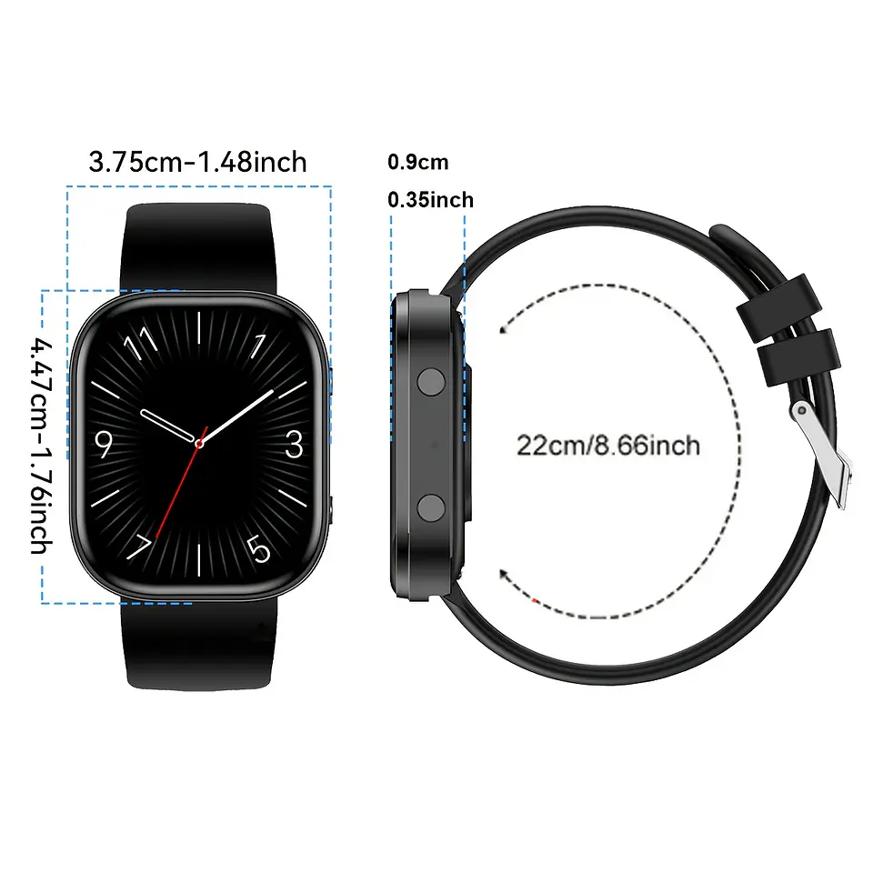 Smartwatch 2026 para Homem/Mulher, Ecrã Amoled HD de 4,78 cm, com Chamada e Resposta Sem Fios, Monitor de Atividade, Mostradores de Relógio, Passos, Calorias, IP68 8