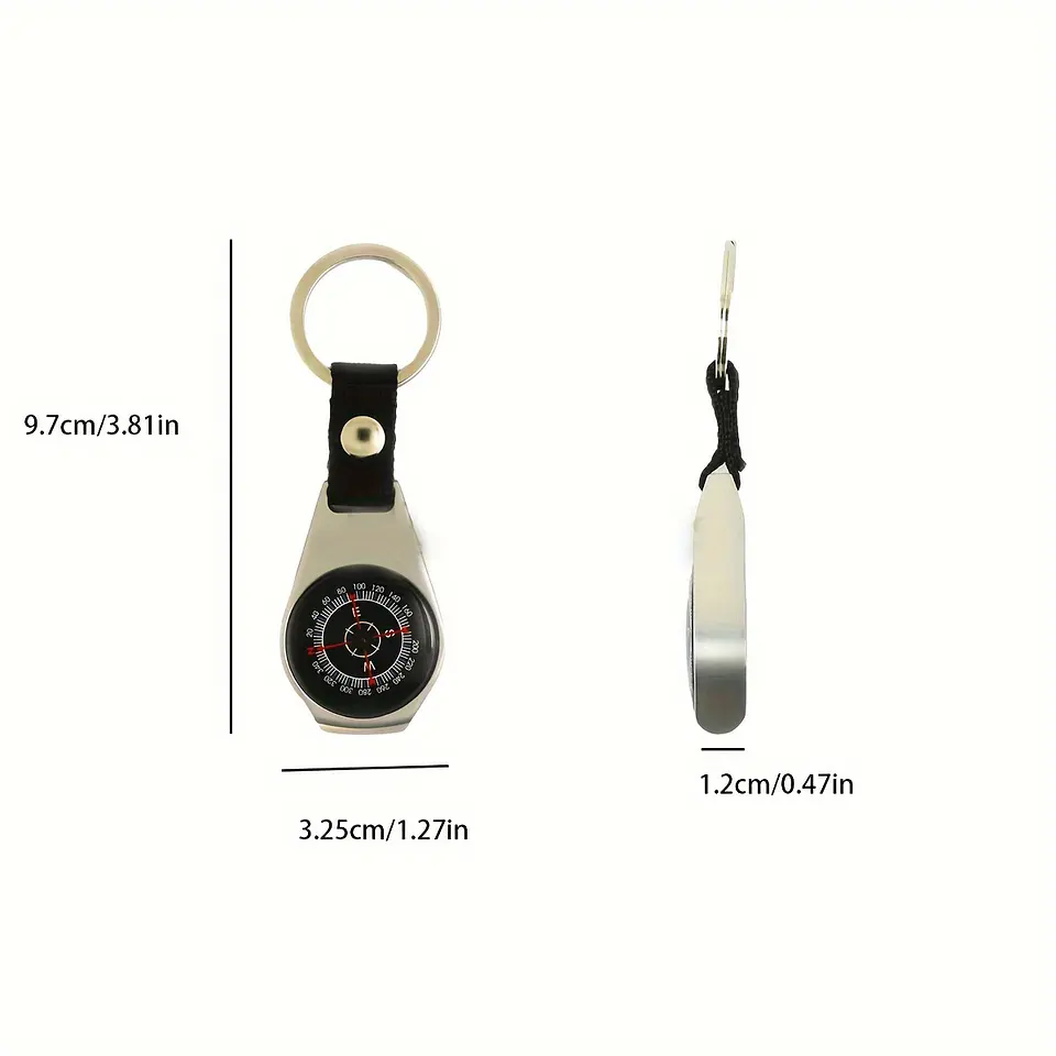 Chaveiro de Bússola em Liga de Zinco, Resistente, Alta Confiabilidade, Bússola à Prova dÁgua, Ideal para Sobrevivência ao Ar Livre e Aventura 3